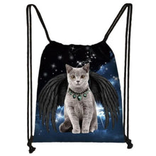 Load image into Gallery viewer, CLEARANCE - Artful Cat Drawstring Bag
