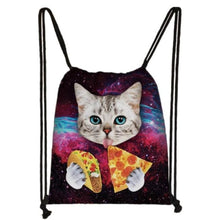 Load image into Gallery viewer, CLEARANCE - Artful Cat Drawstring Bag

