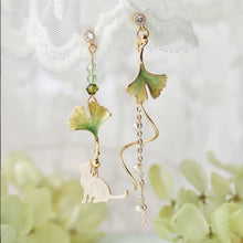 Load image into Gallery viewer, CLEARANCE - Cat In The Garden Dangling Earrings
