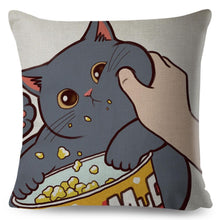 Load image into Gallery viewer, CLEARANCE - Cuddle Time With Cat Cushion Case
