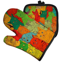 Load image into Gallery viewer, CLEARANCE - Curious Cats Oven Mitts and Pot Holders
