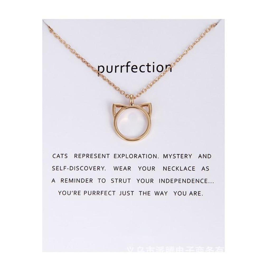 FREE - Purrfection Cat Pendant Necklace [With Card]