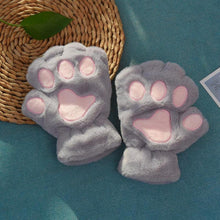 Load image into Gallery viewer, Fluffy Cat Paw Hand And Ear Warmer

