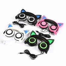 Load image into Gallery viewer, Playful Meow - Glimmering LED Cat Ear Headphones [Old and New Version]- Review
