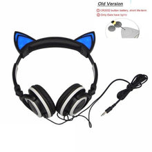 Load image into Gallery viewer, Playful Meow - Glimmering LED Cat Ear Headphones [Old and New Version]- Review
