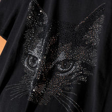 Load image into Gallery viewer, Playful Meow - Glittery Cat T-Shirt [Plus Size Available]- Review
