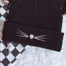 Load image into Gallery viewer, Gothic Cat Ears Beanie
