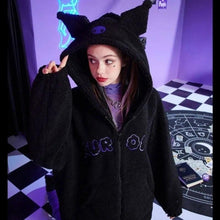 Load image into Gallery viewer, Gothic Cat Ears Woolly Hoodie
