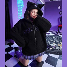 Load image into Gallery viewer, Gothic Cat Ears Woolly Hoodie
