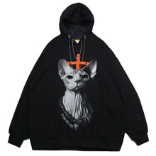 Load image into Gallery viewer, Gothic Cat Oversized Hoodies
