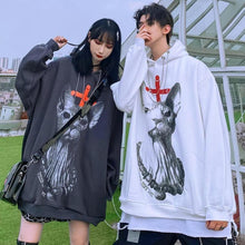 Load image into Gallery viewer, Gothic Cat Oversized Hoodies
