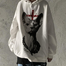 Load image into Gallery viewer, Gothic Cat Oversized Hoodies
