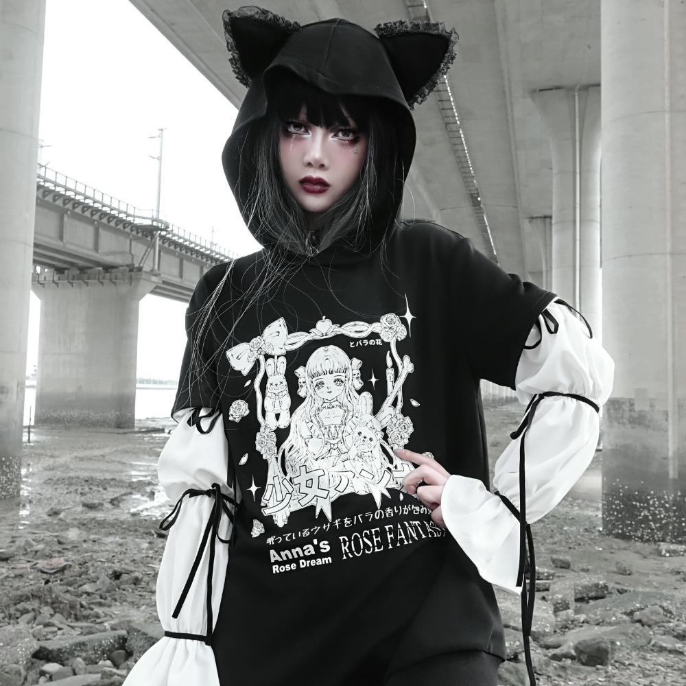 Gothic Fantasy Cat Ear Hoodie