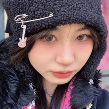 Load image into Gallery viewer, Gothic Lambs Wool Kitty Beanie

