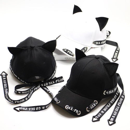 Playful Meow - Gothic Ribbon Cat Ear Baseball Cap- Review