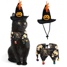 Load image into Gallery viewer, Halloween Witch Hat and Bandana Set
