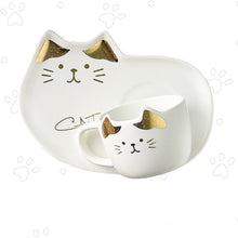Load image into Gallery viewer, Playful Meow - Handcrafted Cat Mug Set With Tea Spoon- Review
