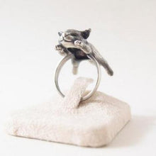 Load image into Gallery viewer, Playful Meow - Handmade Vintage Look Kitty Ring- Review
