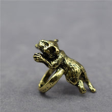 Load image into Gallery viewer, Playful Meow - Handmade Vintage Look Kitty Ring- Review
