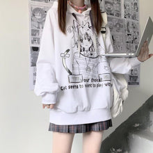 Load image into Gallery viewer, Harajuku Kitty Hoodie [With Fleece Lining]
