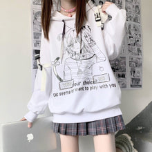 Load image into Gallery viewer, Harajuku Kitty Hoodie [With Fleece Lining]
