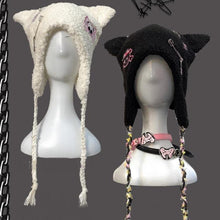 Load image into Gallery viewer, Harajuku Winter Cat Ears Beanie

