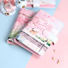 Load image into Gallery viewer, Kitty &amp; Cherry Blossoms Notebook [With Gift Set]
