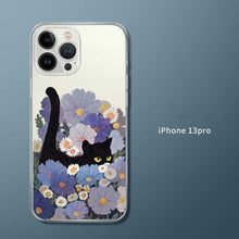 Load image into Gallery viewer, Kitty In The Garden iPhone Case

