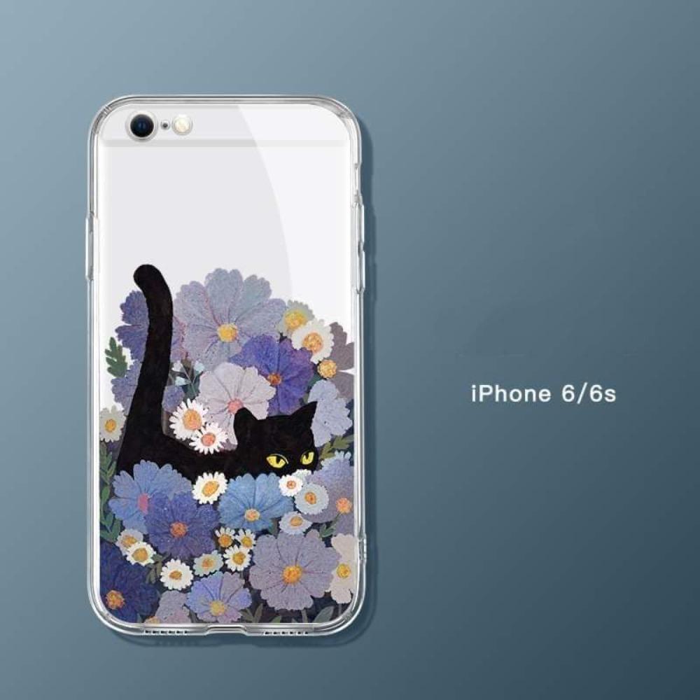 Kitty In The Garden iPhone Case