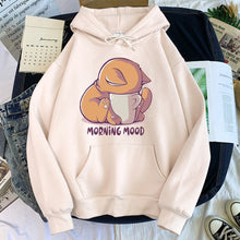 Load image into Gallery viewer, Kitty Morning Mood Hoodie [Plus Sizes Available]
