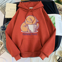 Load image into Gallery viewer, Kitty Morning Mood Hoodie
