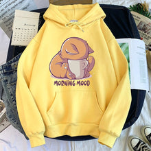 Load image into Gallery viewer, Kitty Morning Mood Hoodie [Plus Sizes Available]

