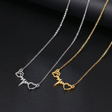 Load image into Gallery viewer, Kitty&#39;s Heartbeat Pendant Necklace
