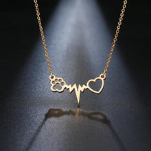 Load image into Gallery viewer, Kitty&#39;s Heartbeat Pendant Necklace
