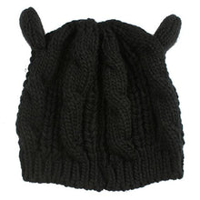 Load image into Gallery viewer, Playful Meow - Knitted Kitty Wool Beanie- Review
