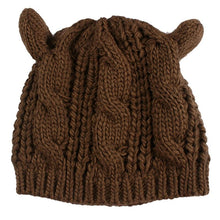 Load image into Gallery viewer, Playful Meow - Knitted Kitty Wool Beanie- Review
