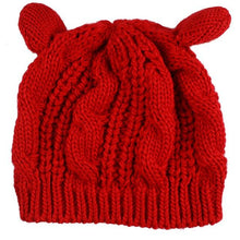 Load image into Gallery viewer, Playful Meow - Knitted Kitty Wool Beanie- Review
