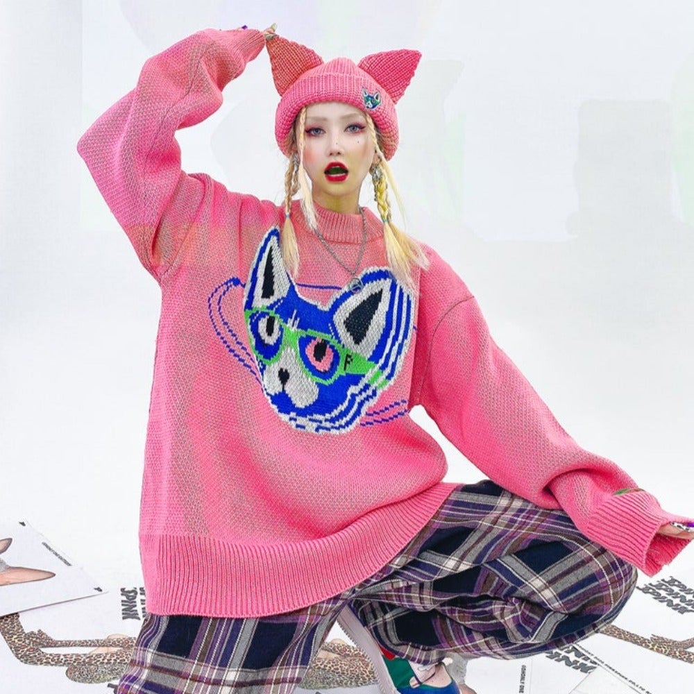 Knitted Sphinx Pullover