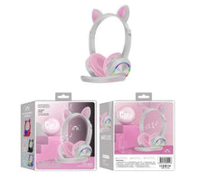 Load image into Gallery viewer, Playful Meow - LED Cat Ear Headphones For Children [Bluetooth Wireless | With Mic]- Review
