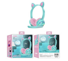 Load image into Gallery viewer, Playful Meow - LED Cat Ear Headphones For Children [Bluetooth Wireless | With Mic]- Review

