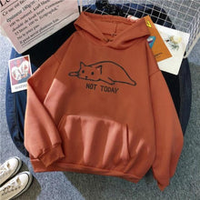 Load image into Gallery viewer, Lazy Cat Print Hoodie [Plus Size Available]
