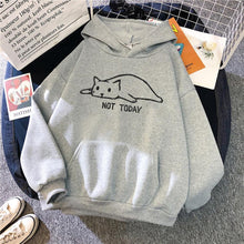 Load image into Gallery viewer, Lazy Cat Print Hoodie [Plus Size Available]
