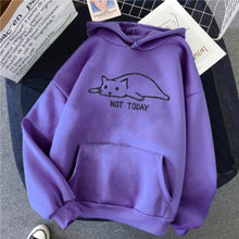 Load image into Gallery viewer, Lazy Cat Print Hoodie [Plus Size Available]
