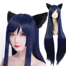 Load image into Gallery viewer, Playful Meow - Legendary Dark Blue Wig [With Detachable Ears]- Review

