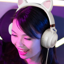 Load image into Gallery viewer, Playful Meow - Lovely Cat Ear Headphones [Wired | With Mic]- Review
