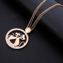 Load image into Gallery viewer, Playful Meow - Lovely Couple Cat Necklace (Allergy Free)- Review
