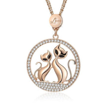 Load image into Gallery viewer, Playful Meow - Lovely Couple Cat Necklace (Allergy Free)- Review
