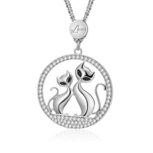 Load image into Gallery viewer, Playful Meow - Lovely Couple Cat Necklace (Allergy Free)- Review
