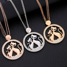 Load image into Gallery viewer, Playful Meow - Lovely Couple Cat Necklace (Allergy Free)- Review

