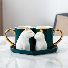 Load image into Gallery viewer, Playful Meow - Luxurious 3D Cat Couple Mugs- Review

